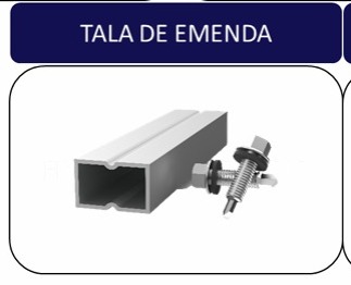 TALA DE EMENDA TELHADO + PARAFUSOS POLIMAX